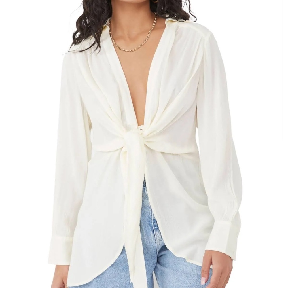 SOLD NWT Free People Worlds Apart Tunic Ivory size XS
